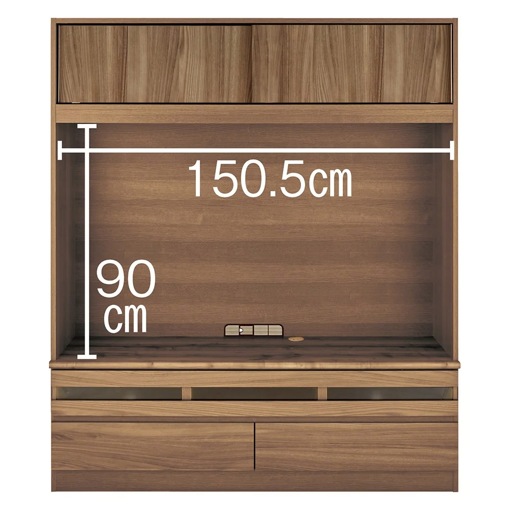 壁面収納テレビ台 幅155高さ180cm 【狭い場所でも収納たっぷりシリーズ】 壁面収納テレビ台 テレビ台 テレビボード 643513