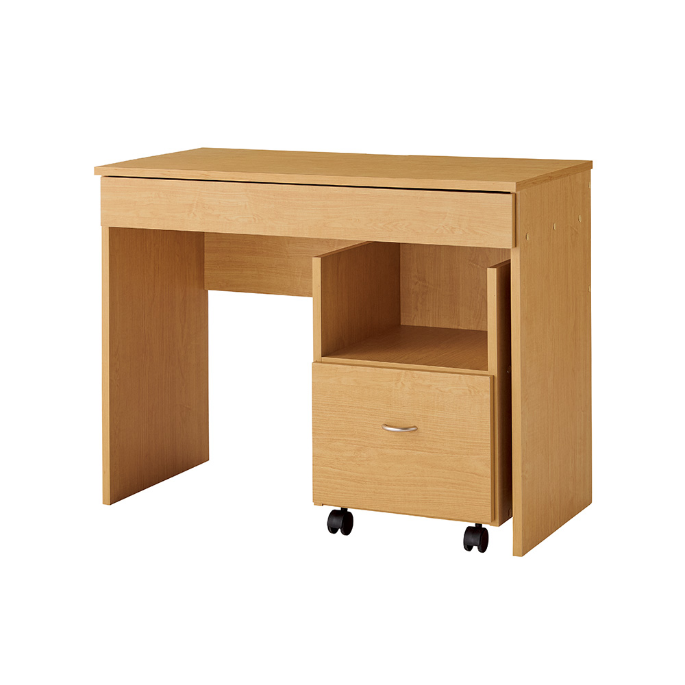 コンパクトデスク＆ワゴン スターターセット 幅90cm奥行44.5cm高さ69.5cm パソコン PC ワーク 袖机 机 643531