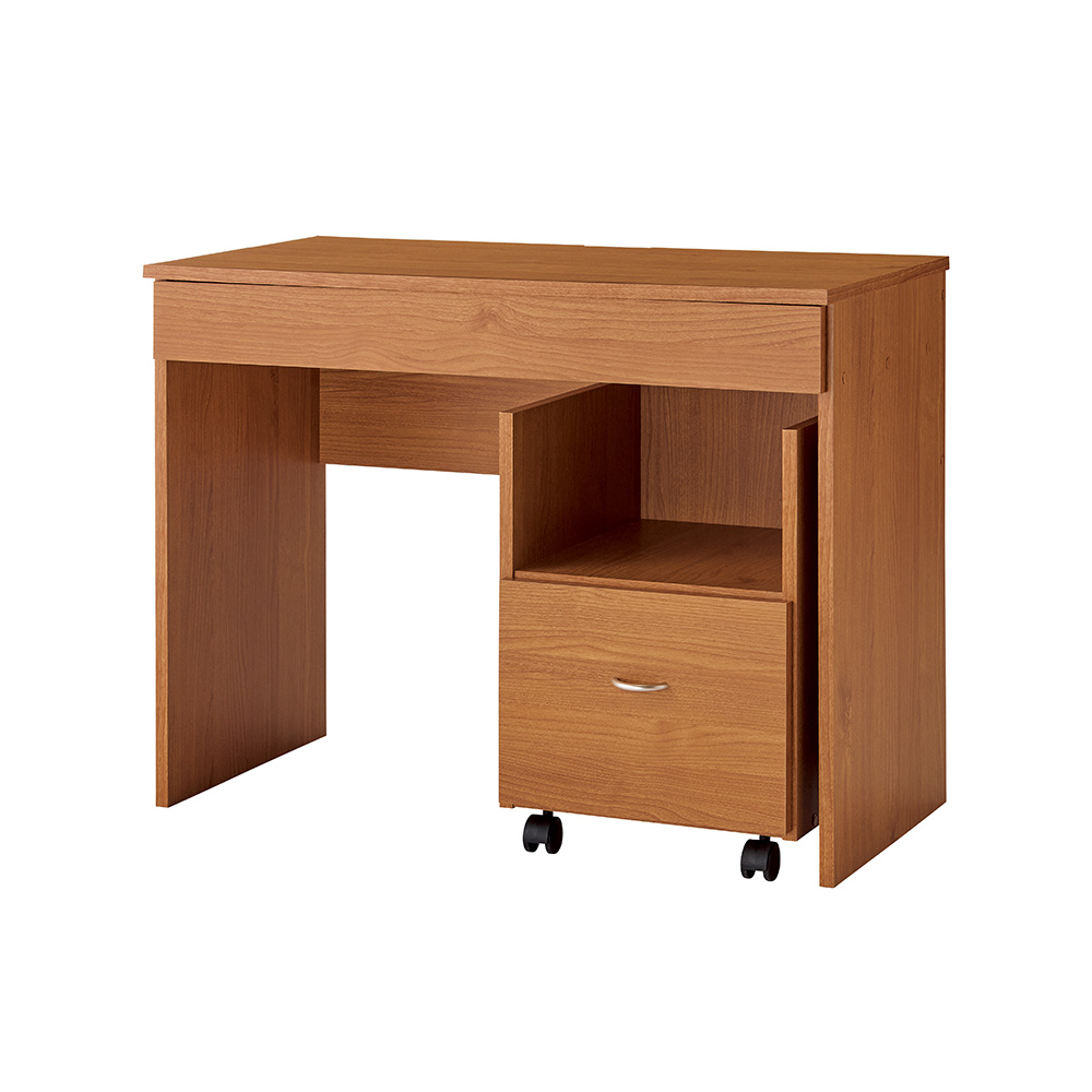 コンパクトデスク＆ワゴン スターターセット 幅90cm奥行44.5cm高さ69.5cm パソコン PC ワーク 袖机 机 643531