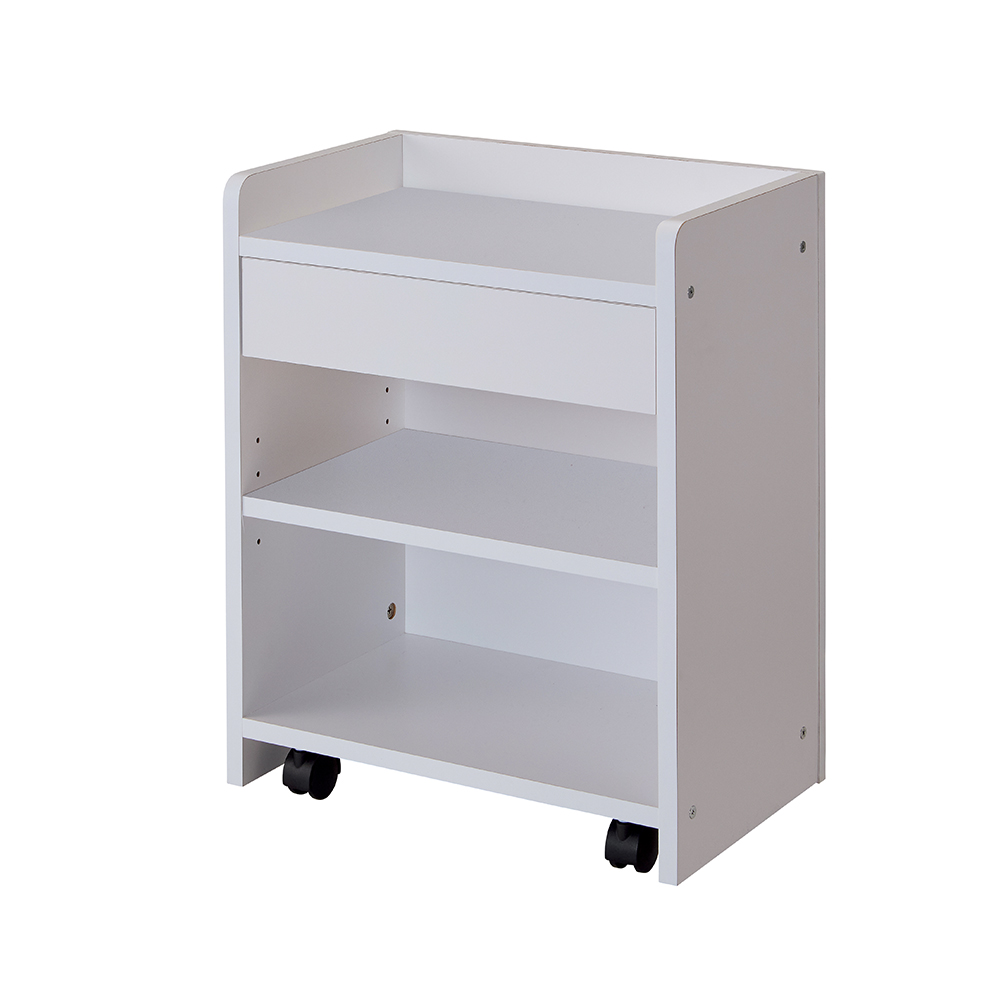 薄型マルチワゴン 幅45cm奥行28cm高さ55cm サイド 脇机 机 643546