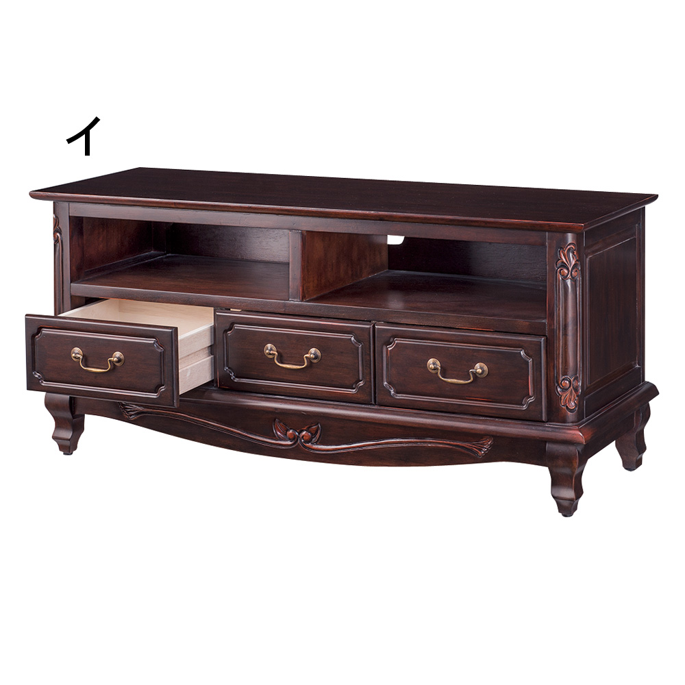 テレビ台 幅113高さ51cm 【アンティーク調クラシックシリーズ】 ミドルタイプテレビ台 テレビ台 テレビボード 643654