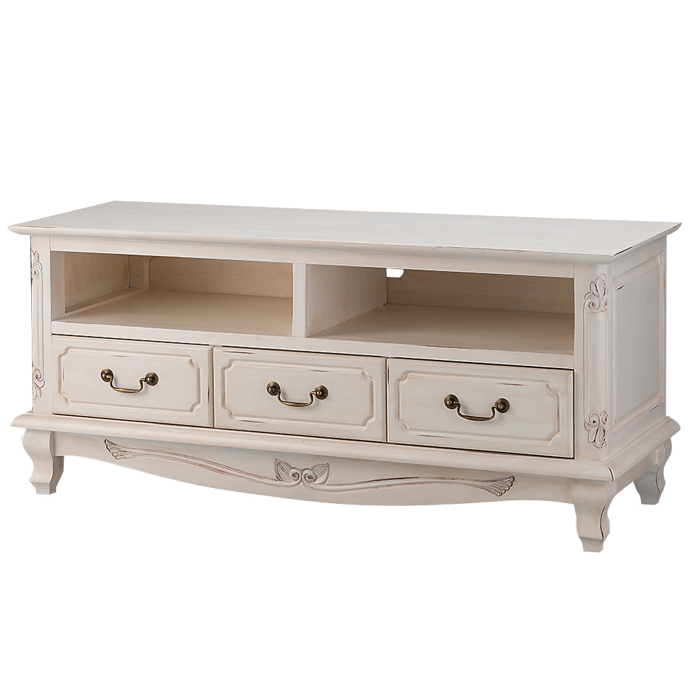 テレビ台 幅113高さ51cm 【アンティーク調クラシックシリーズ】 ミドルタイプテレビ台 テレビ台 テレビボード 643654