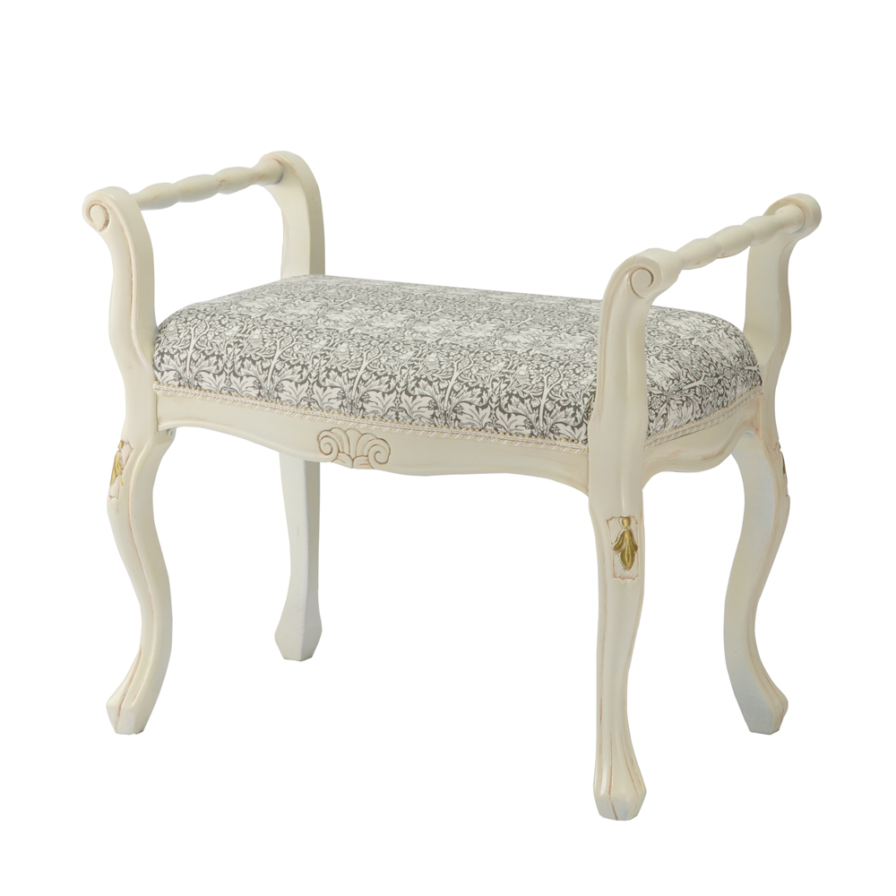 両肘スツール【ブラザーラビット】 Fabric by BEST OF MORRIS 幅67.5cm奥行37.5cm高さ56.5cm スツール 丸椅子 椅子 チェア 643713