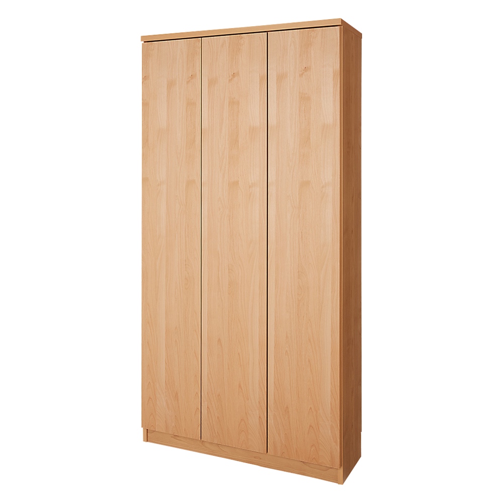 組立不要の完成品!アルダー天然木目の頑丈本棚 扉 幅90.5cm(3枚扉) ハイタイプ高さ180cm ウッドラック 木製シェルフ 本棚 ラック シェルフ 643940