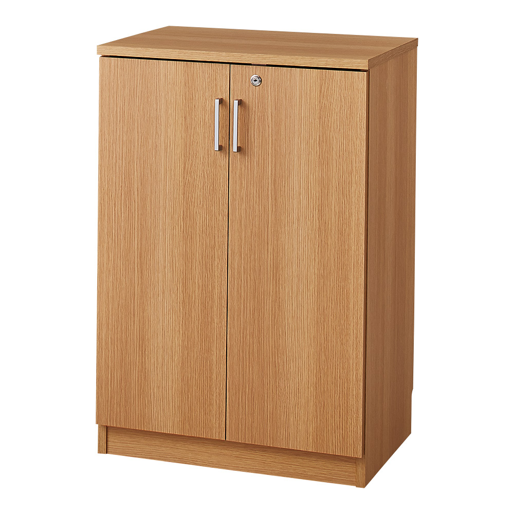 鍵付き本棚ロータイプ 幅60奥行45高さ87cm 本棚 ブックシェルフ 書棚 ラック シェルフ 643954