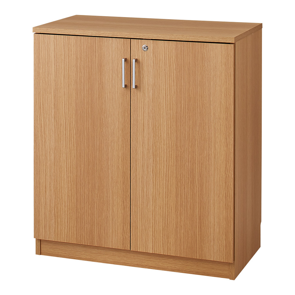 鍵付き本棚ロータイプ 幅80奥行45高さ87cm 本棚 ブックシェルフ 書棚 ラック シェルフ 643955