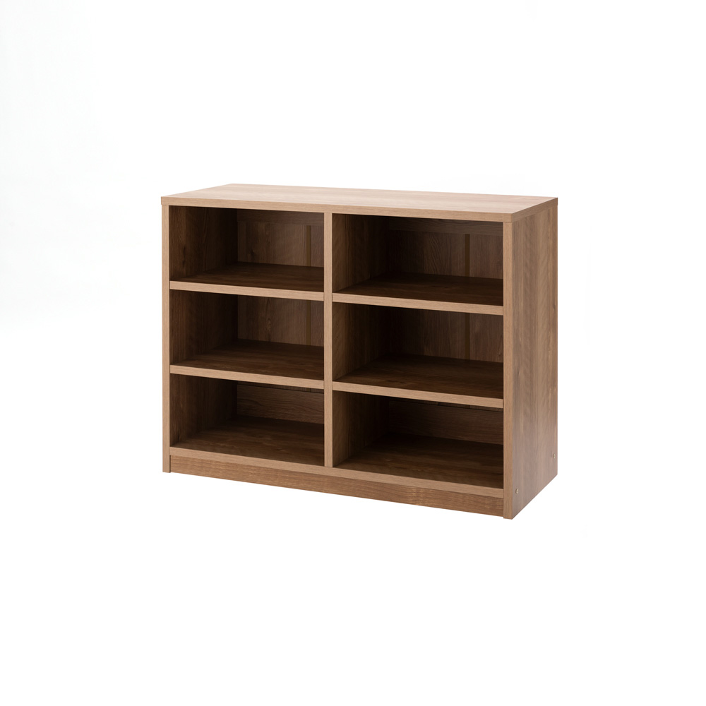 隠しキャスター付きオープンラック 幅90cm奥行40cm高さ70cm ウッドラック 木製シェルフ 本棚 ラック シェルフ 644104