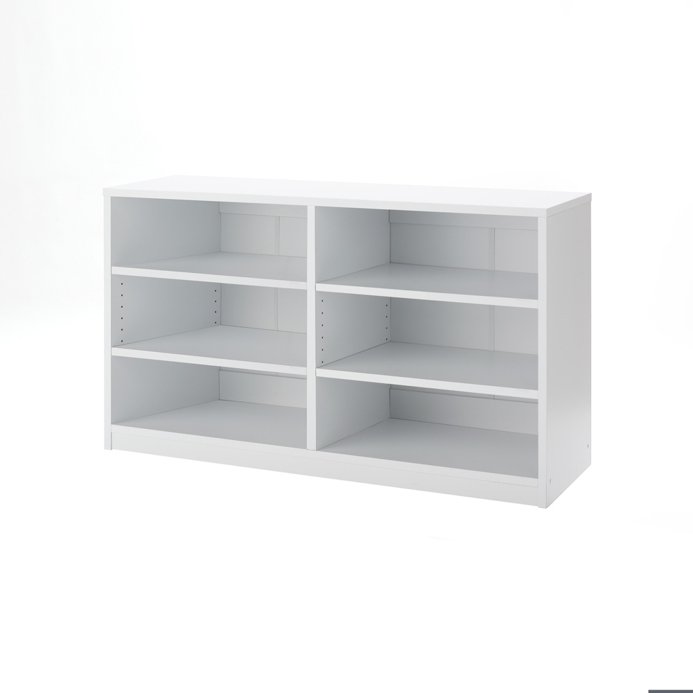 隠しキャスター付きオープンラック 幅120cm奥行40cm高さ70cm ウッドラック 木製シェルフ 本棚 ラック シェルフ 644105