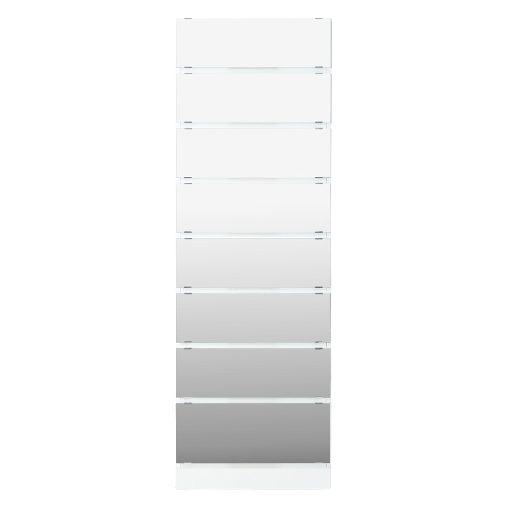 壁面間仕切りミラーワードローブ タワーチェスト 幅60cm・高さ180cm パーテーション 間仕切り リビング収納 644251