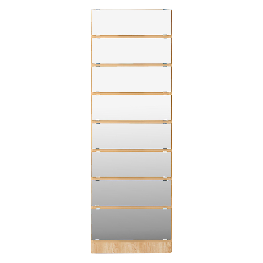 壁面間仕切りミラーワードローブ タワーチェスト 幅60cm・高さ180cm パーテーション 間仕切り リビング収納 644251