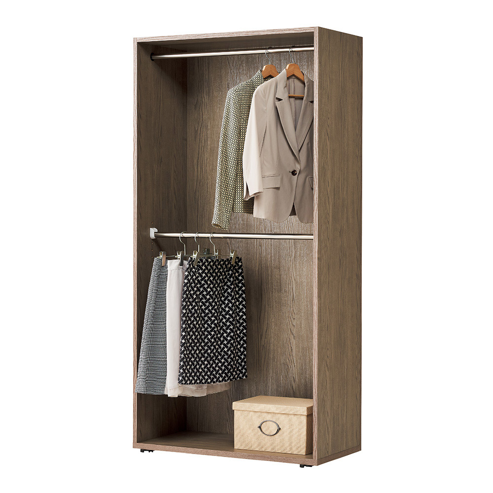 ≪幅70.5cm≫ 簡単に間取りを変更できる 移動間仕切りファミリークローゼット ハンガー2段タイプ パーテーション 間仕切り リビング収納 644312