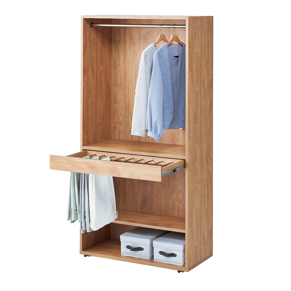 ≪幅89.5cm≫ 簡単に間取りを変更できる 移動間仕切りファミリークローゼット ハンガー＆パンツハンガータイプ パーテーション 間仕切り リビング収納 644315