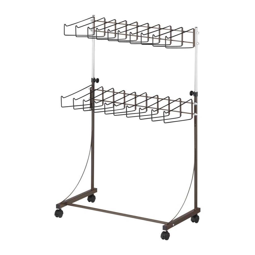 パンツ＆ジーンズハンガー 上下2段20本掛け 幅74cm 押入れ クローゼット収納 衣類収納 644507