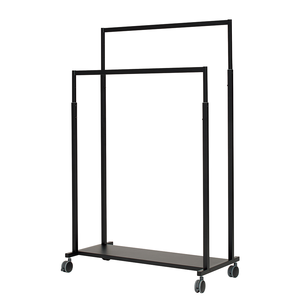 国産ストロングハンガーラック ダブルハンガータイプ 幅100cm ハンガーラック パイプハンガー 衣類収納 644518