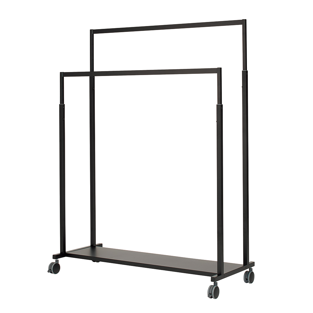 国産ストロングハンガーラック ダブルハンガータイプ 幅120cm ハンガーラック パイプハンガー 衣類収納 644519