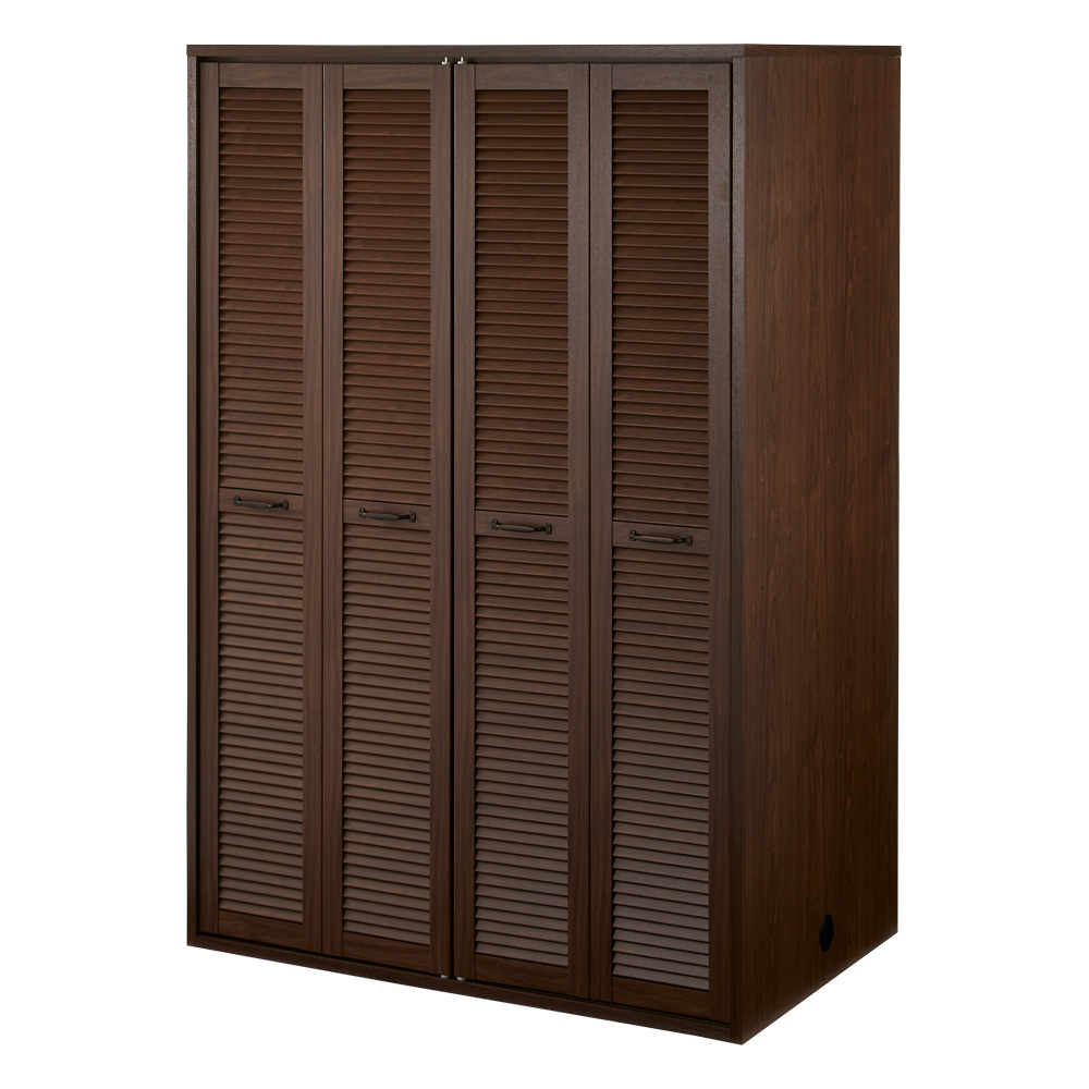 ルーバー 折れ戸クローゼット 布団収納 幅120cm ワードローブ クローゼット 衣類収納 644713