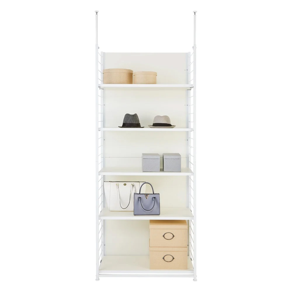 ホワイト間仕切り収納 棚5段タイプ 幅90cm パーテーション 間仕切り リビング収納 644814