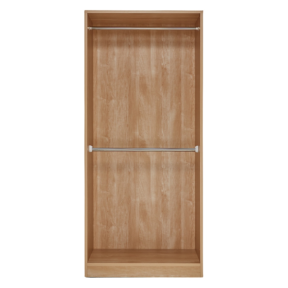 奥行スリムで省スペース オープン間仕切りワードローブ ハンガー2段 幅80奥行44cm パーテーション 間仕切り リビング収納 644826