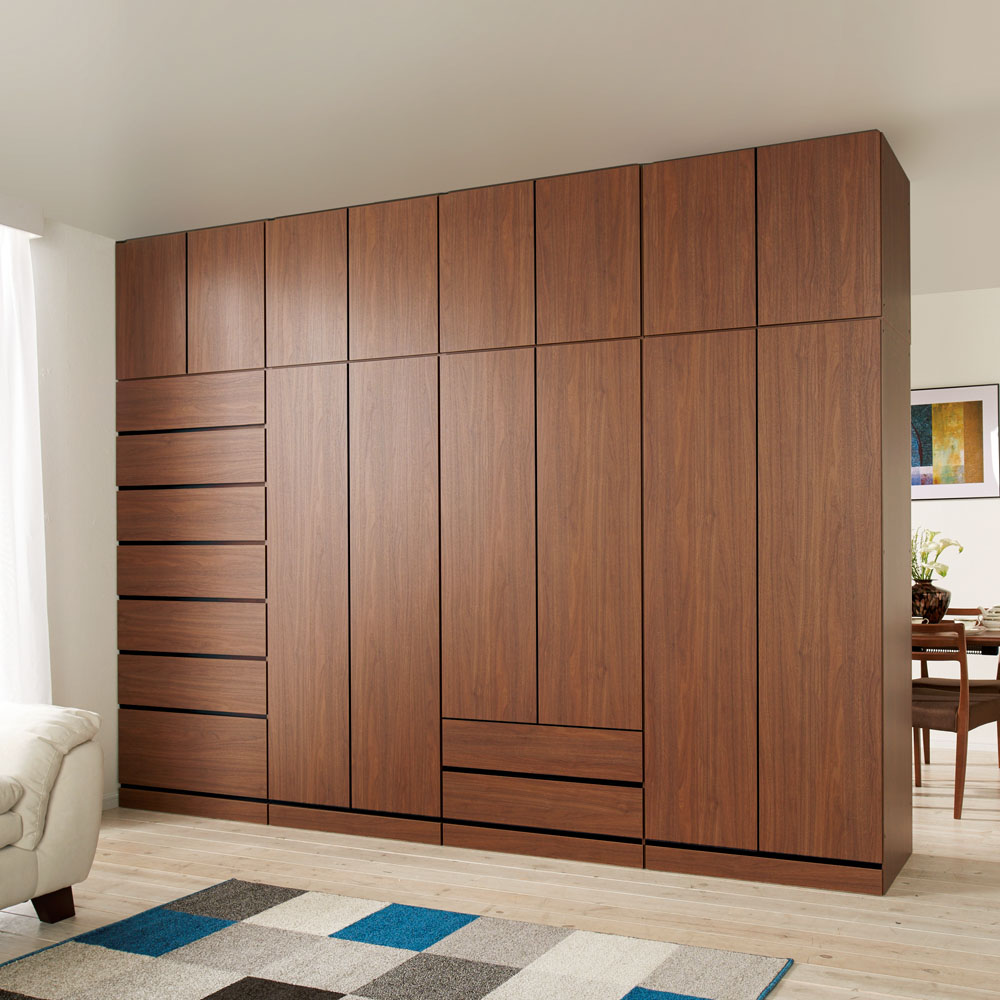 壁面間仕切りワードローブ ブレザー・幅80cm パーテーション 間仕切り リビング収納 644846