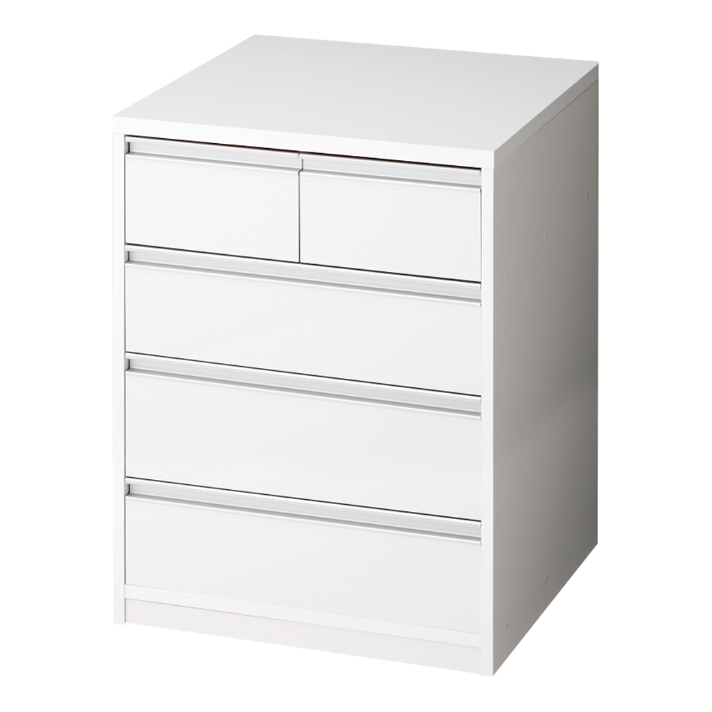 奥行が選べる隠しキャスター付きチェスト 深めのクローゼットタイプ 奥行60幅60高さ75cm・4段 押入れ クローゼット収納 衣類収納 644928