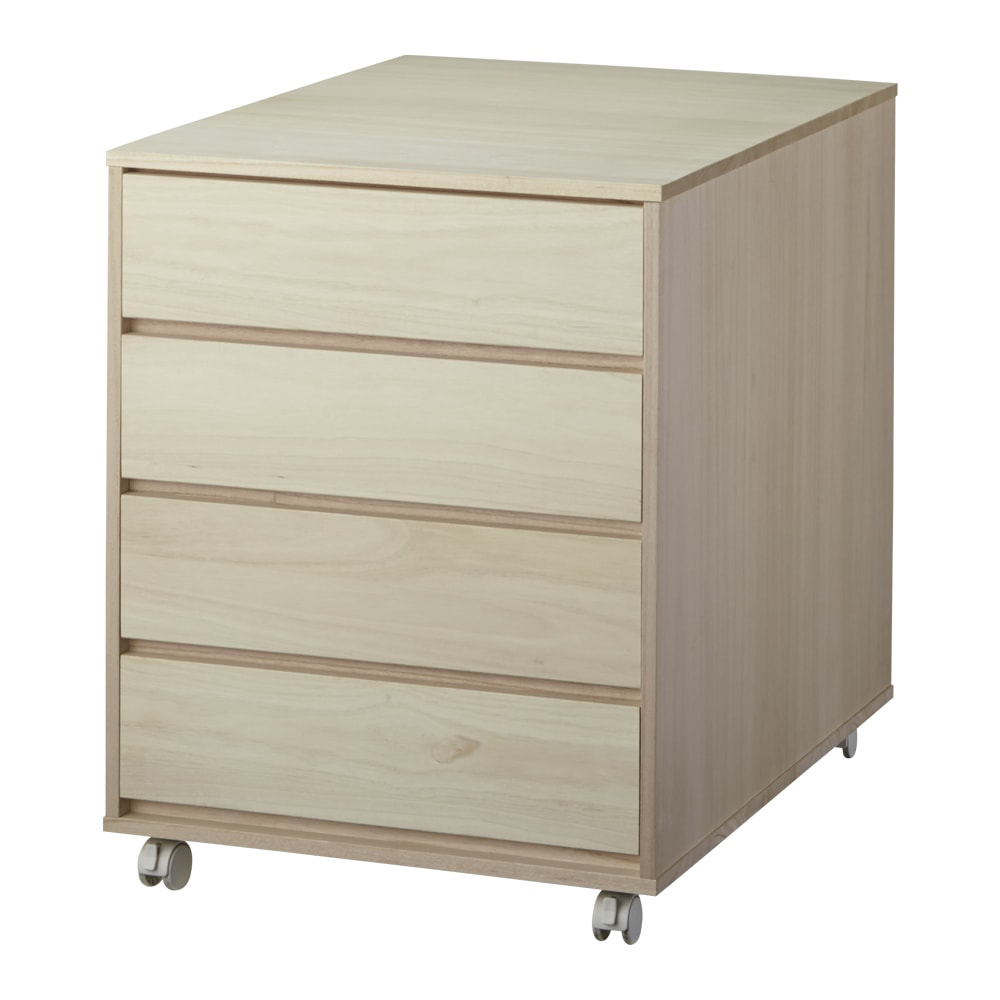 【日本製】キャスター付き総桐押し入れタンス 4段 幅55cm奥行75cm 押入れ クローゼット収納 衣類収納 644944