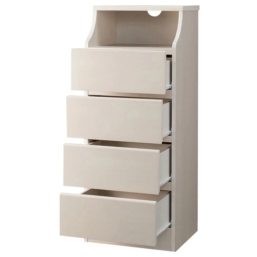 組立も簡単！色もサイズもぴったりが見つかるチェスト 4段・高さ112cm幅44cm リビング リビング収納 645061