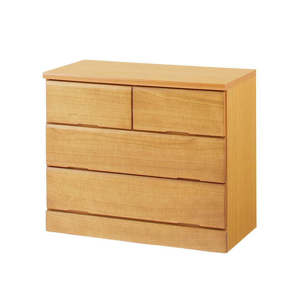 ≪幅80cm≫ サイズが豊富に選べる天然木レール付きチェスト 3段タイプ（高さ67cm） リビング リビング収納 645107