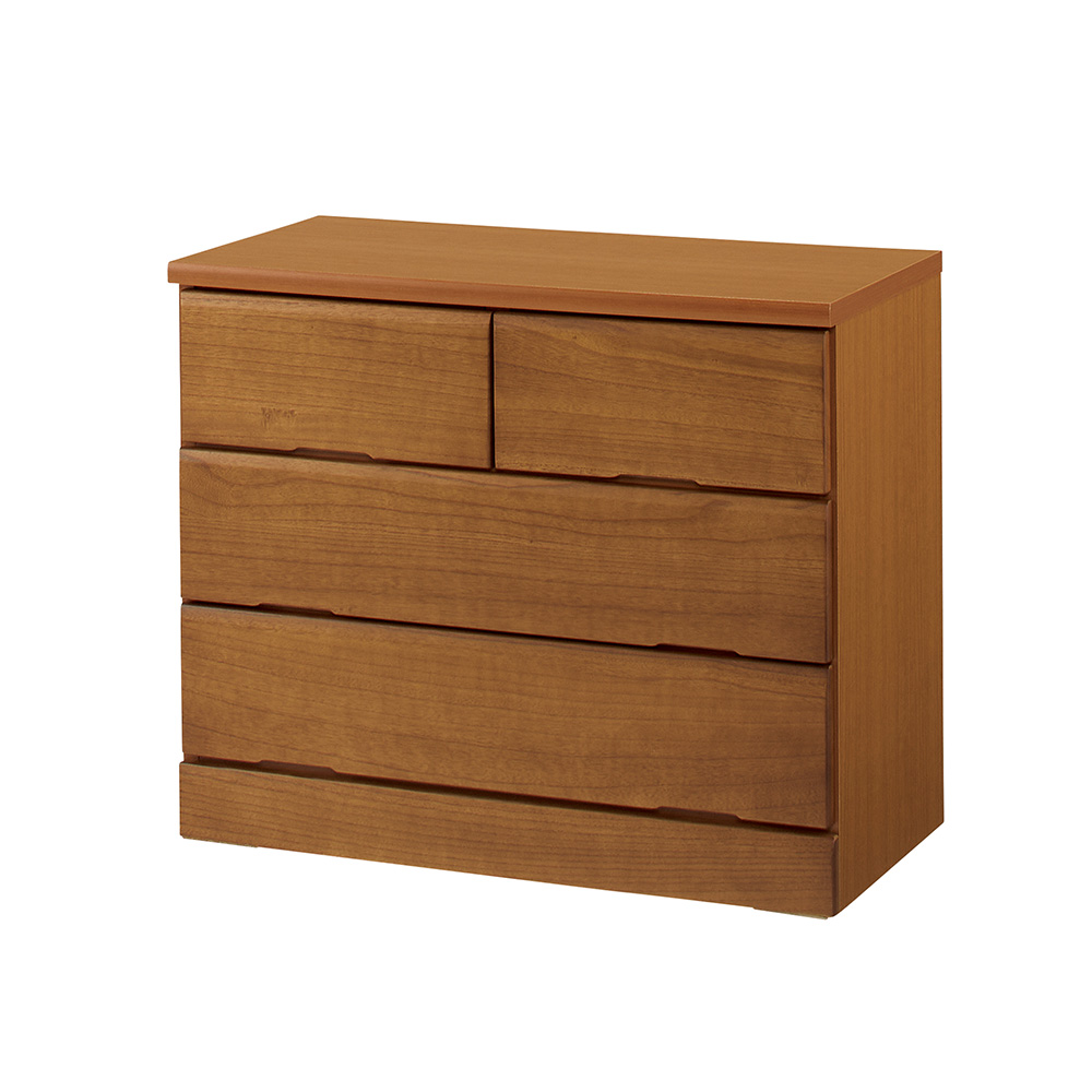 ≪幅80cm≫ サイズが豊富に選べる天然木レール付きチェスト 3段タイプ（高さ67cm） リビング リビング収納 645107