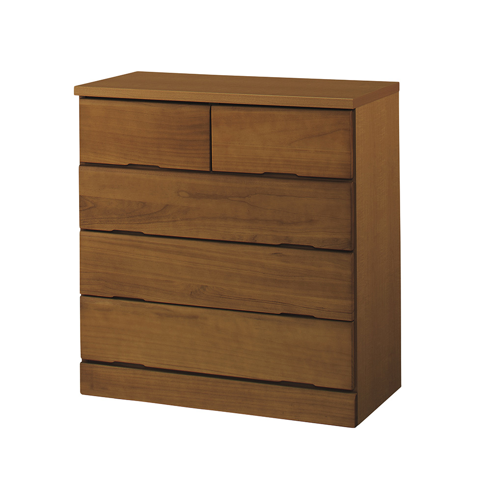 ≪幅80cm≫ サイズが豊富に選べる天然木レール付きチェスト 4段タイプ（高さ85cm） リビング リビング収納 645108