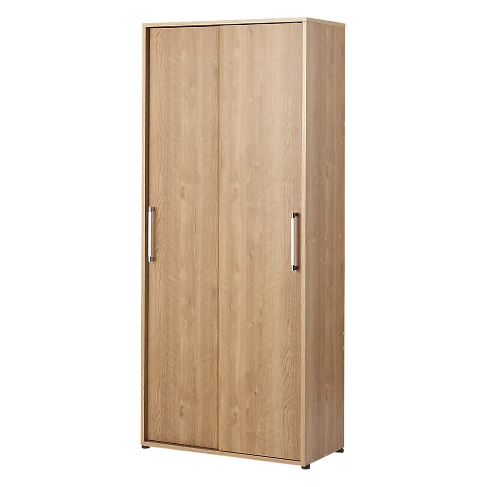 天然木調引き戸シューズボックス ハイ(高さ182cm) 幅77cm奥行40cm 下駄箱 シューズボックス 玄関収納 645219