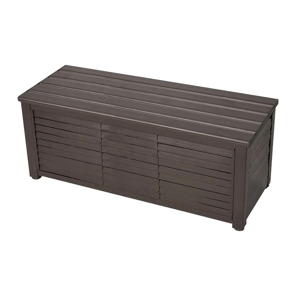 ルーバーストッカー 深型ベンチタイプ 幅114cm ガーデンチェア ベンチ ガーデンファニチャー 645318