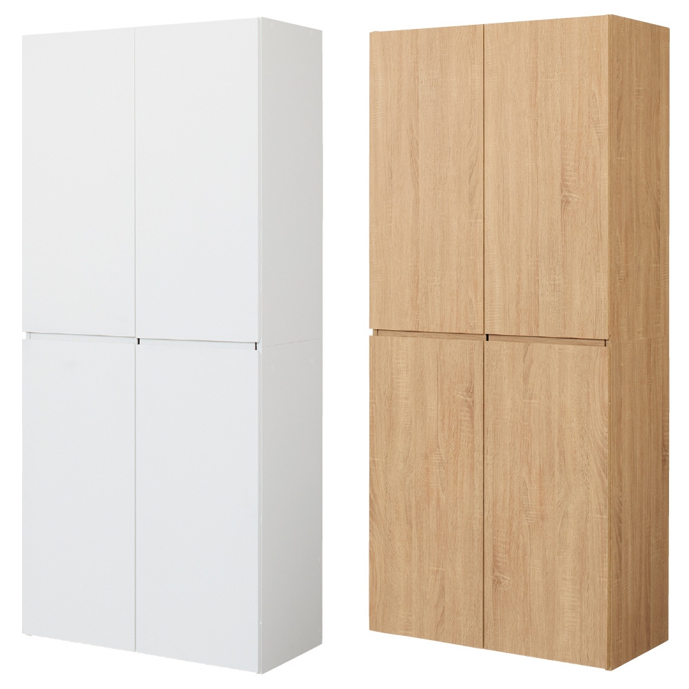 ≪幅60cm≫ 「収納を本気で考えた」棚板頑丈パントリー 奥行39.4cm高さ180cm 下駄箱 シューズボックス 玄関収納 647801