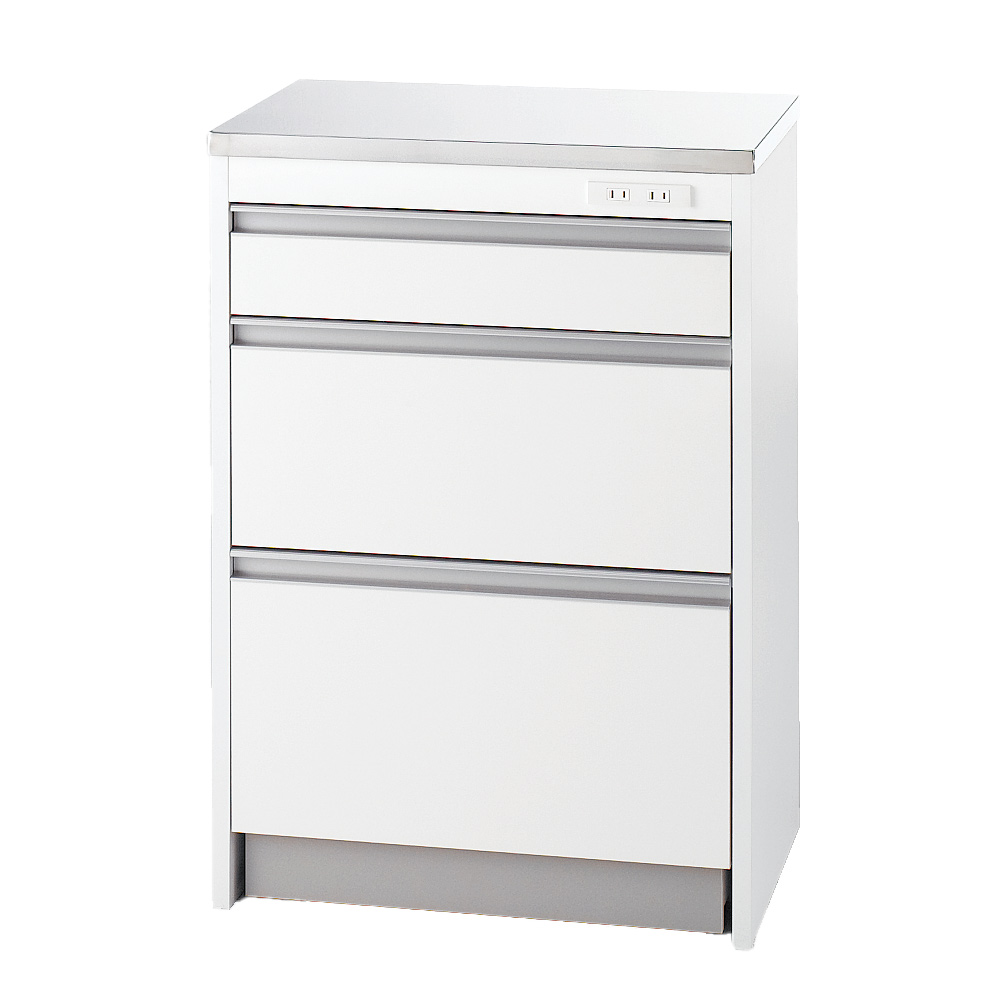 収納物を考えたキッチンカウンター ロータイプ（高さ85cm） 幅59.5cm キッチンカウンター キッチン収納 641621