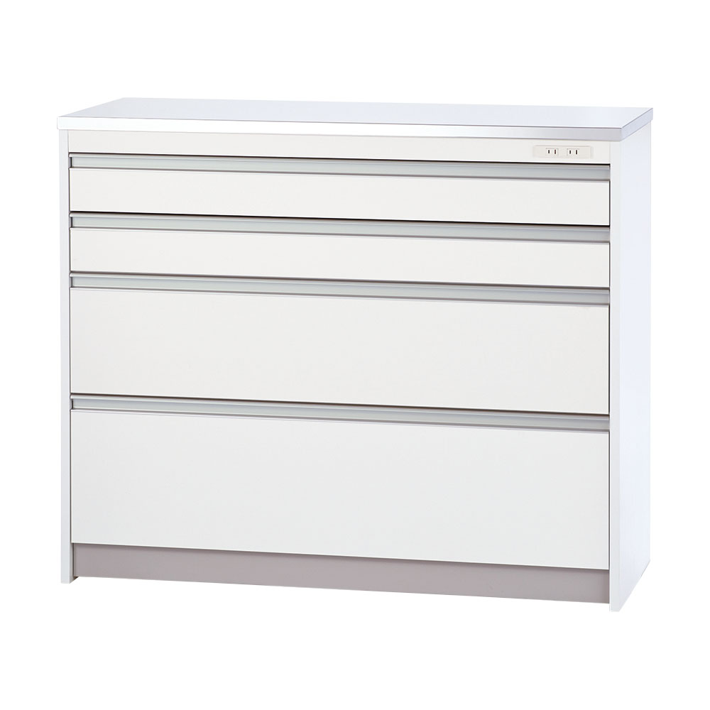 収納物を考えたステンレストップカウンター ハイタイプ(高さ97.5cm) 幅117.5cm キッチンカウンター キッチン収納 641626