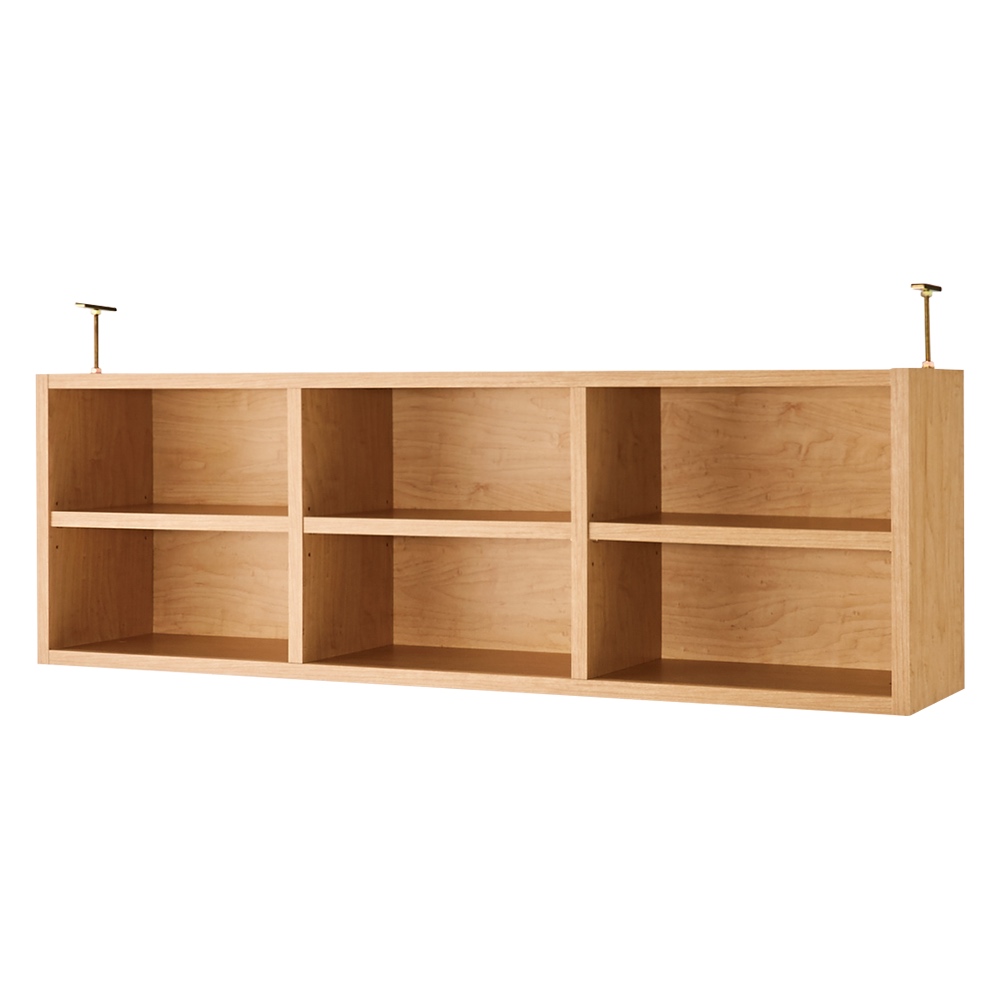 天板ひろびろ本格派デスク用上置き 幅120cm本体高さ40cm 突っ張り収納 ラック 本棚 シェルフ 643550