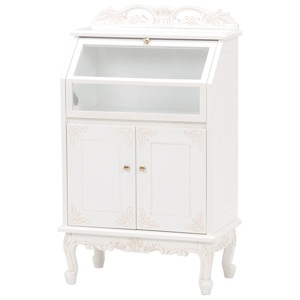 アンティーク クラシック シリーズ ショーケース キャビネット 扉タイプ コレクションケース ディスプレイラック 飾り棚 本棚 ラック シェルフ 643613