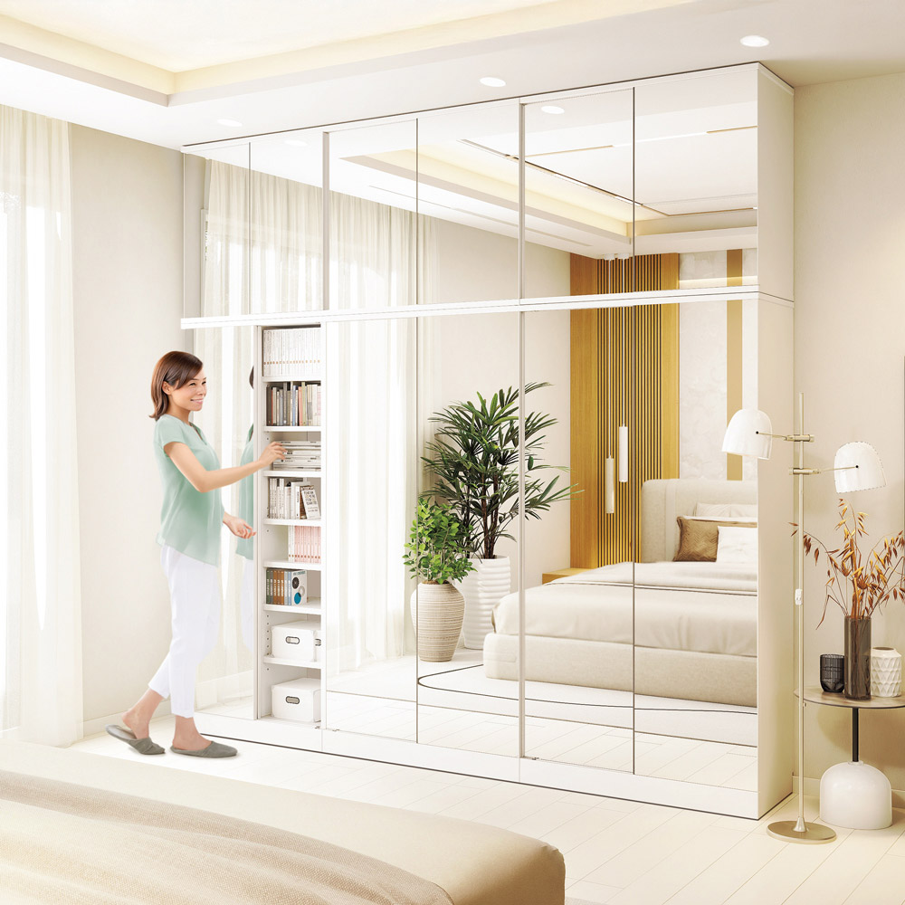 ≪幅75.5cm≫頑丈棚板引き戸本棚 奥行44cm 本棚 ブックシェルフ 書棚 ラック シェルフ 643907