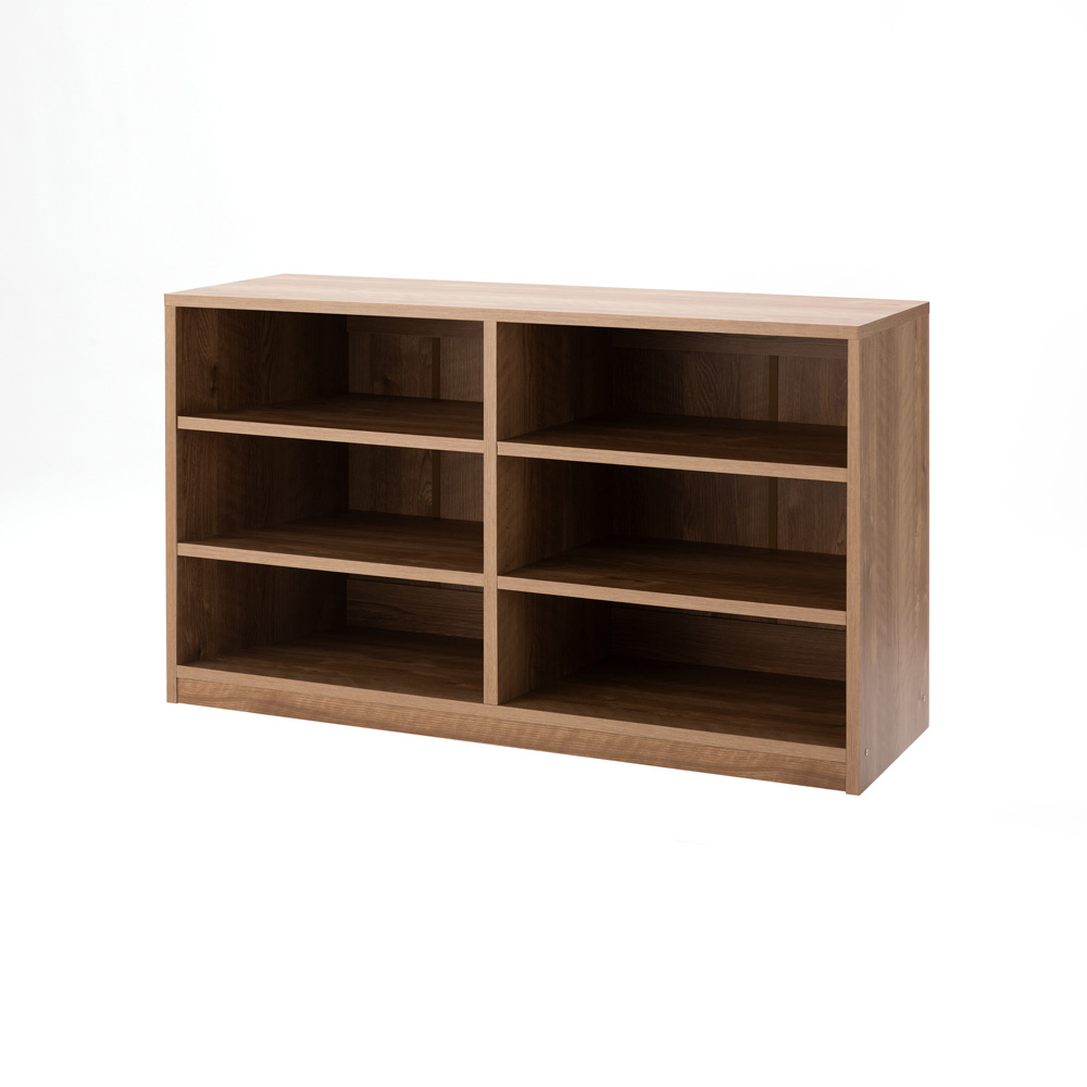 隠しキャスター付きオープンラック 幅120cm奥行40cm高さ70cm ウッドラック 木製シェルフ 本棚 ラック シェルフ 644105