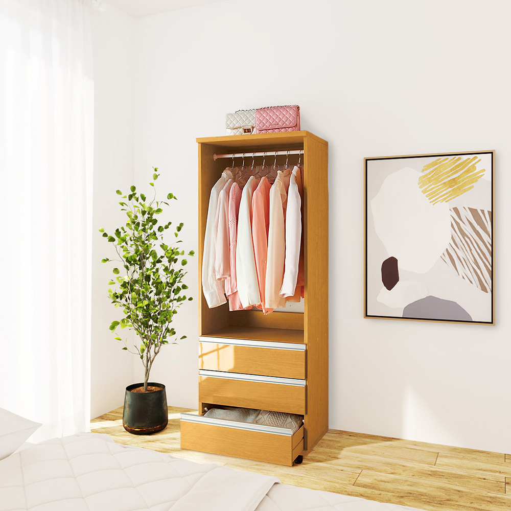 1台でスッキリハンガーラック 幅59.5cm ハンガーラック パイプハンガー 衣類収納 644703