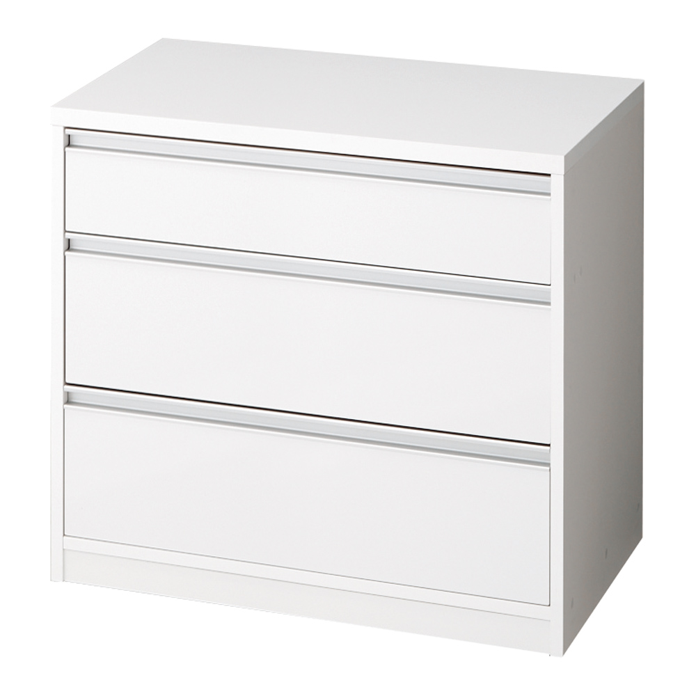 奥行が選べる隠しキャスター付きチェスト クローゼットタイプ 奥行44幅75高さ68cm・3段 押入れ クローゼット収納 衣類収納 644924