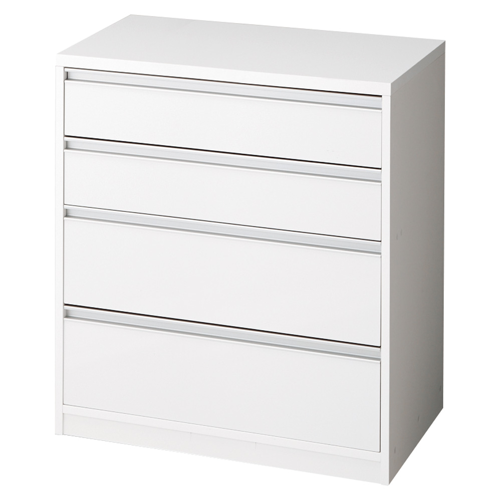 奥行が選べる隠しキャスター付きチェスト クローゼットタイプ 奥行44幅75高さ82.5cm・4段 押入れ クローゼット収納 衣類収納 644925