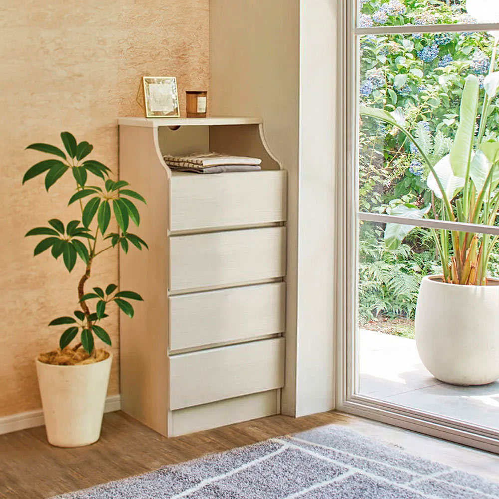 組立も簡単！色もサイズもぴったりが見つかるチェスト 4段・高さ112cm幅60cm リビング リビング収納 645062