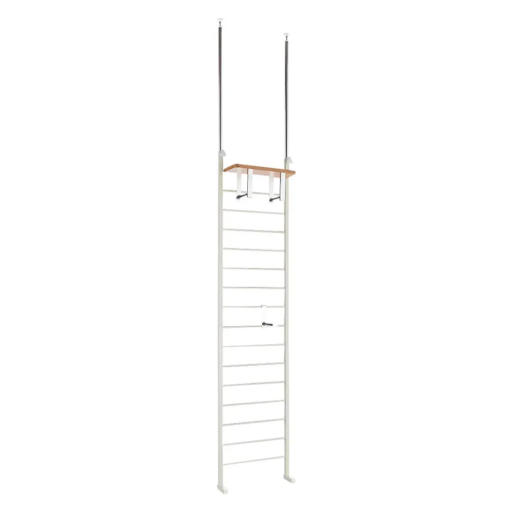 突っ張り式薄型ブティックハンガーシリーズ ロータイプ 幅40cm 対応天井高183.5cm-248.5cm ハンガーラック パイプハンガー 衣類収納 689425