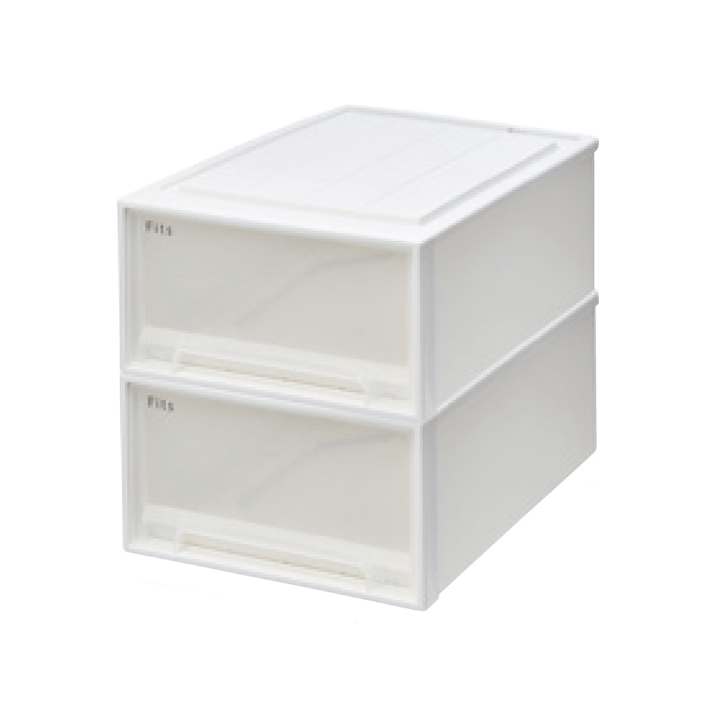 Fits フィッツ収納ケース クローゼットタイプ 奥行53cm幅39cm高さ23cm 2個組 収納ボックス 小物収納 フリーボックス 689505