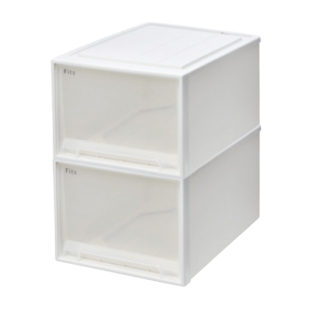 Fits フィッツ収納ケース クローゼットタイプ 奥行53cm幅39cm高さ30cm 2個組 収納ボックス 小物収納 フリーボックス 689506