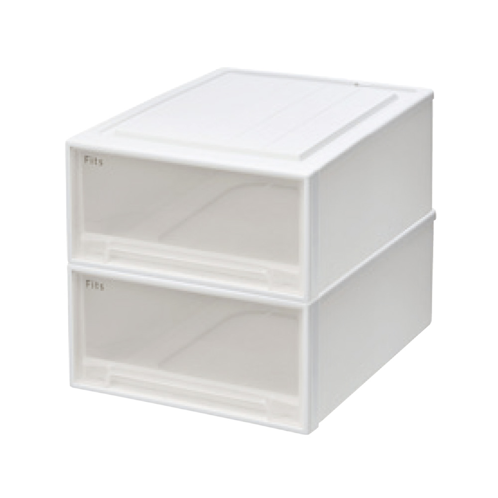 Fits フィッツ収納ケース クローゼットタイプ 奥行53cm幅44cm高さ23cm 2個組 収納ボックス 小物収納 フリーボックス 689508