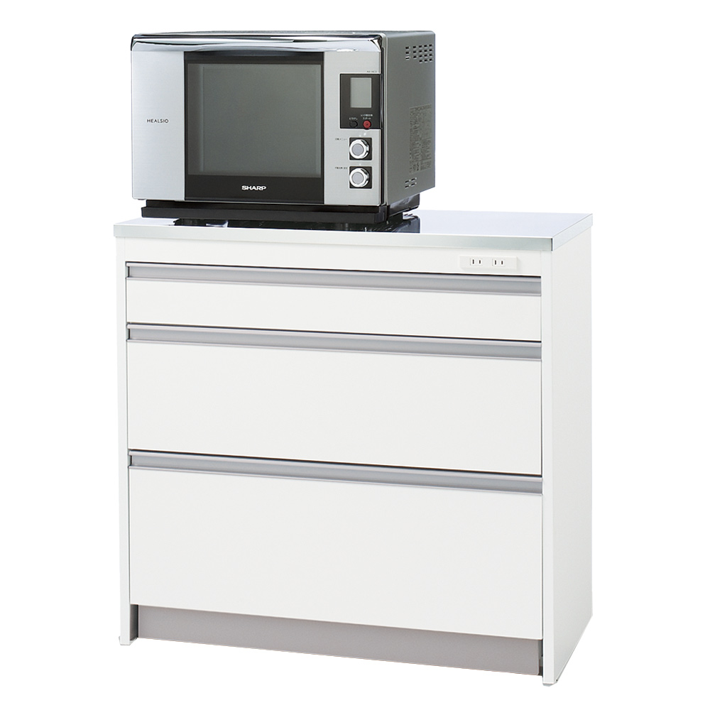 収納物を考えたキッチンカウンター ロータイプ（高さ85cm） 幅88.5cm キッチンカウンター キッチン収納 686111