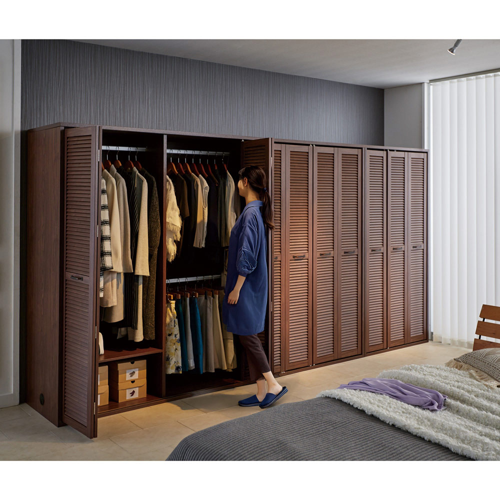 dショッピング |ルーバー 折れ戸クローゼット クローゼット 幅90cm