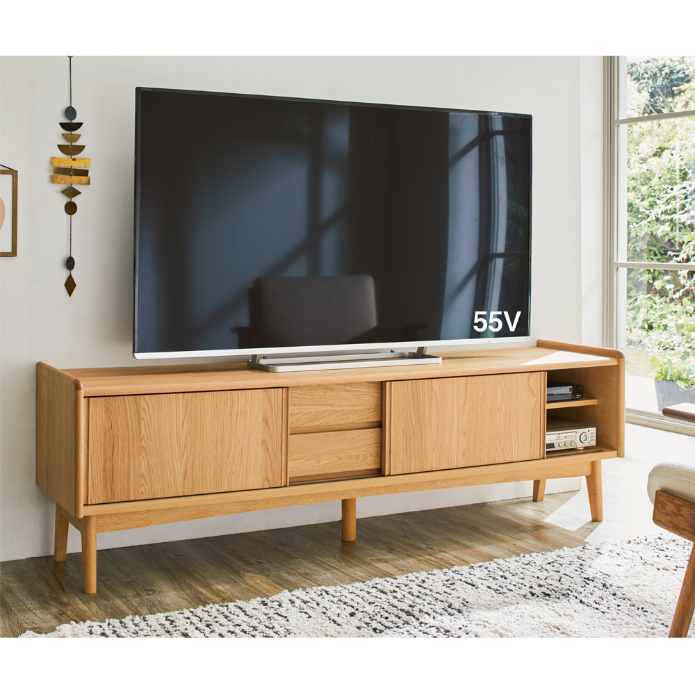 北欧デザインのオーク天然木シリーズ テレビ台・幅 通販