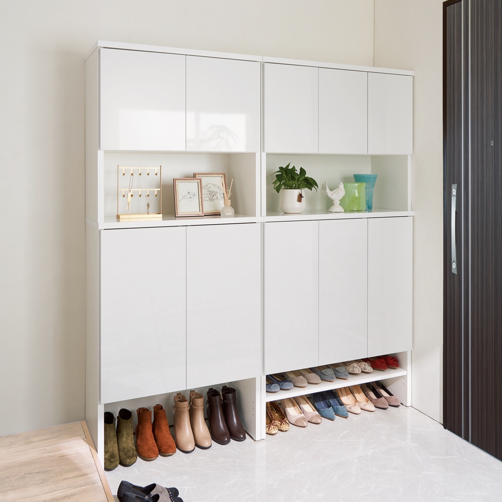 シューズボックス 幅60cm ハイタイプ モダンシューズラック クロッグ